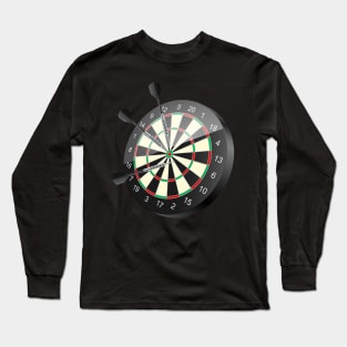 Dartboard With Darts Darter Long Sleeve T-Shirt